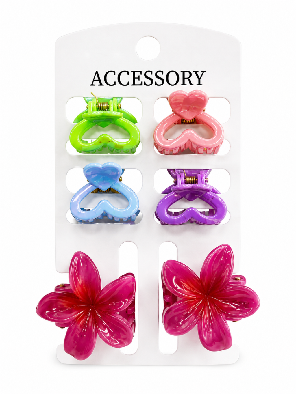 Mini kit de pirnhas de coração e flor vermelha 