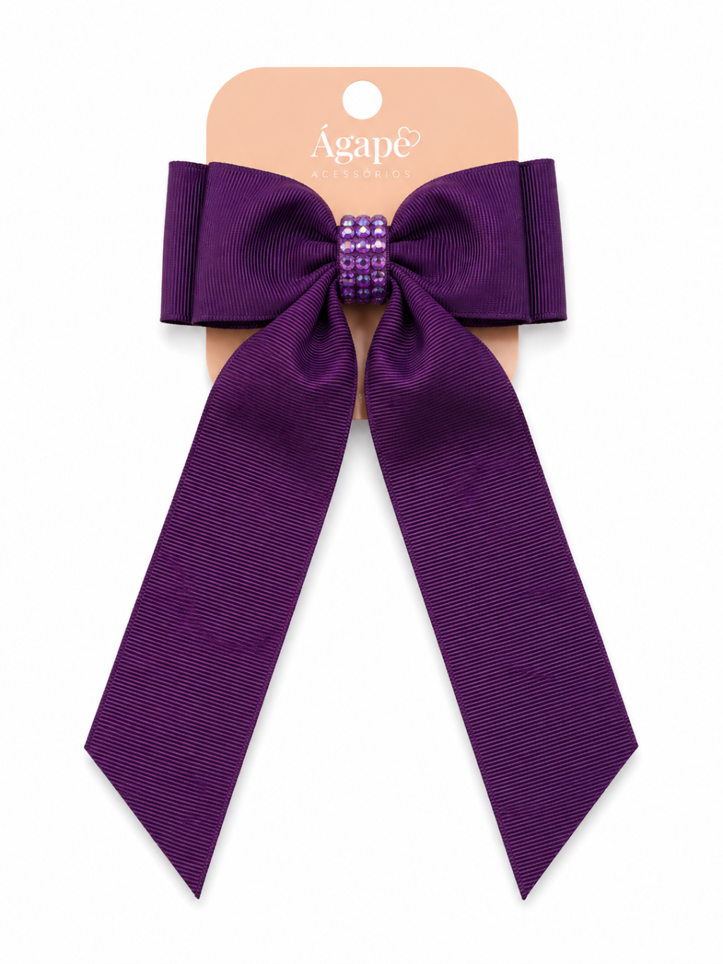 Laço top grande roxo ágape 