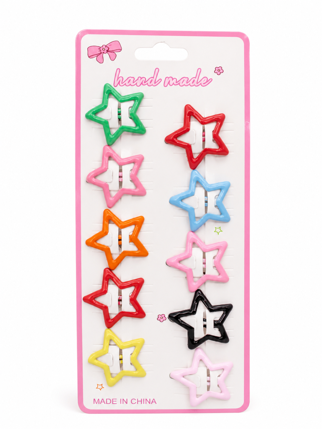 Tic tac cartela estrela colorida 