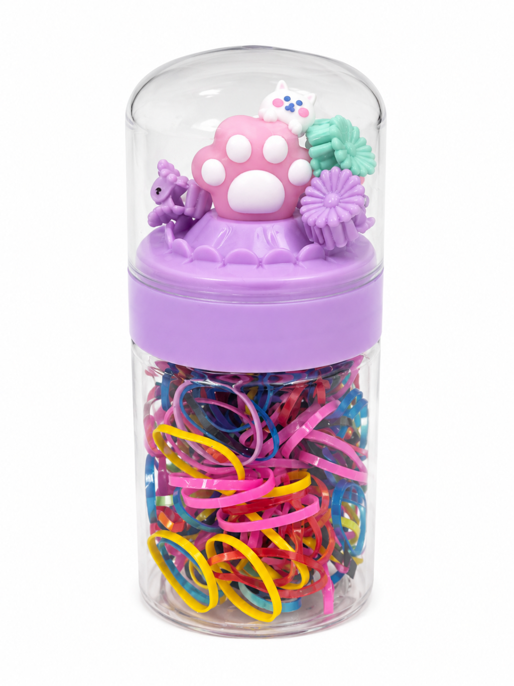 Elástico de silicone tubo patinha roxa