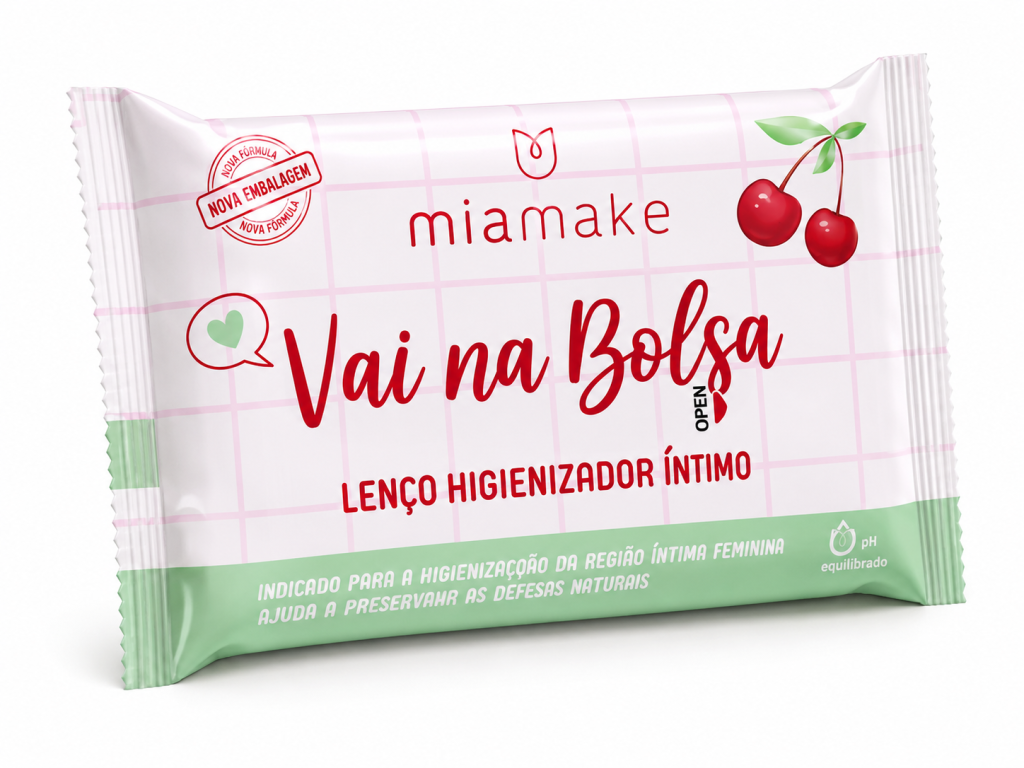 Lenço higienizador íntimo vai na bolsa