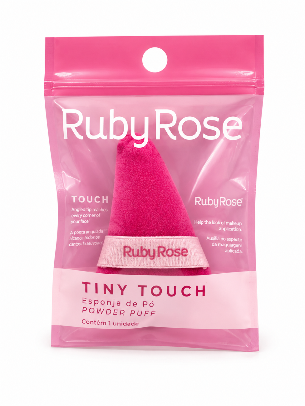 Esponjinha de pó ruby rose triangular 