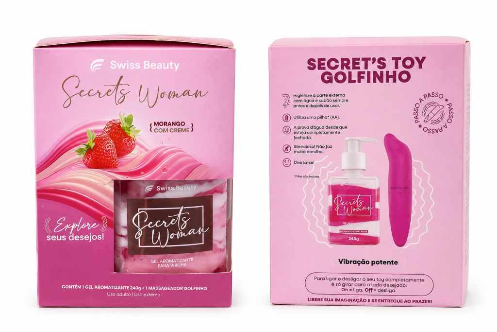 Kit gel + massageador morango com creme
