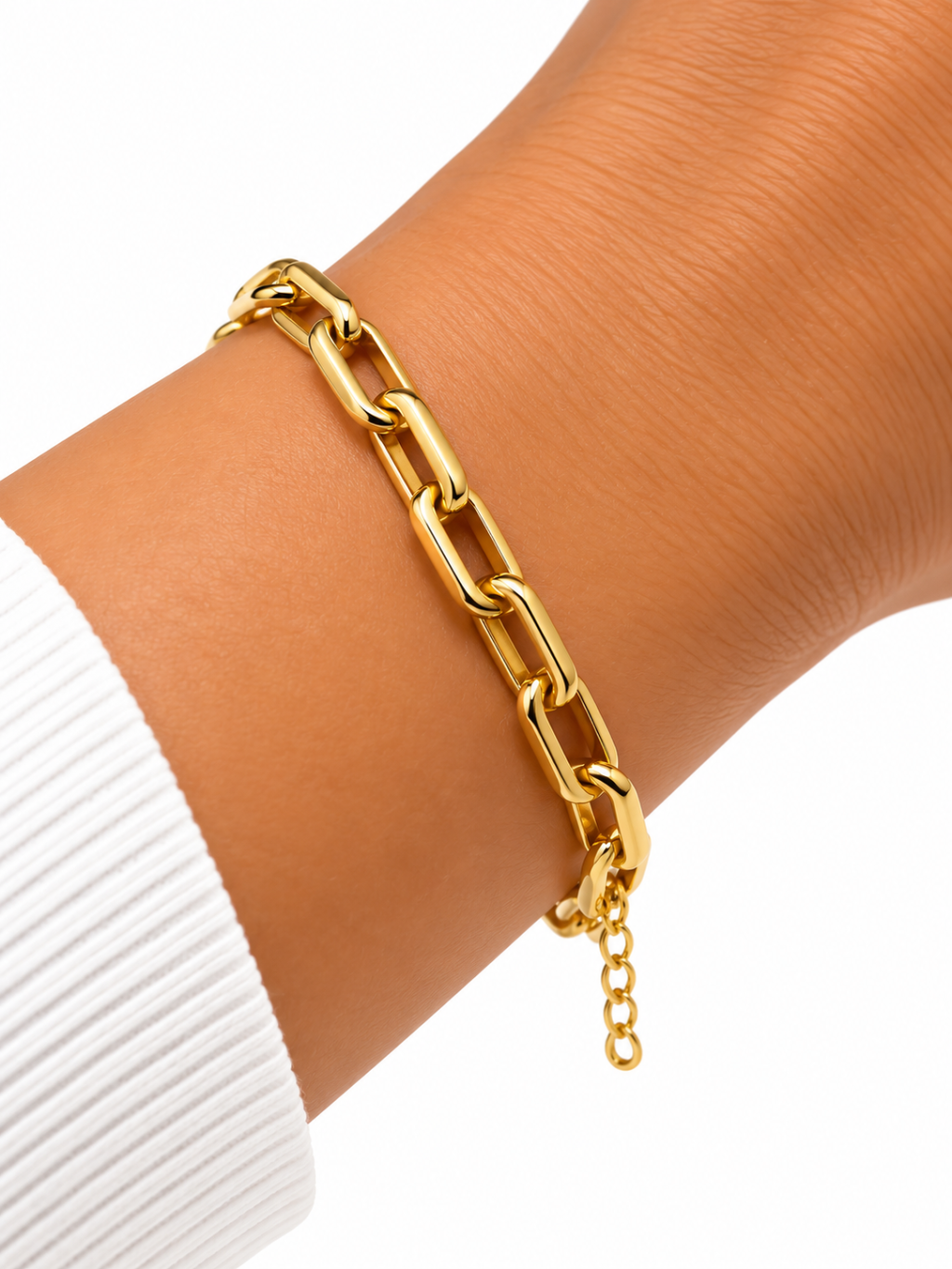 Pulseira folheada com elos 