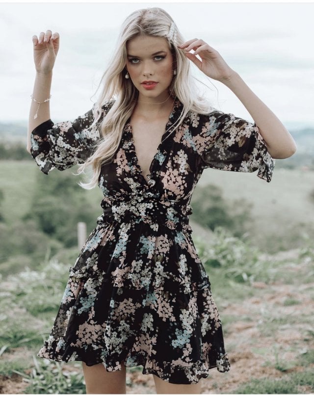 Vestido Floral Boneca 