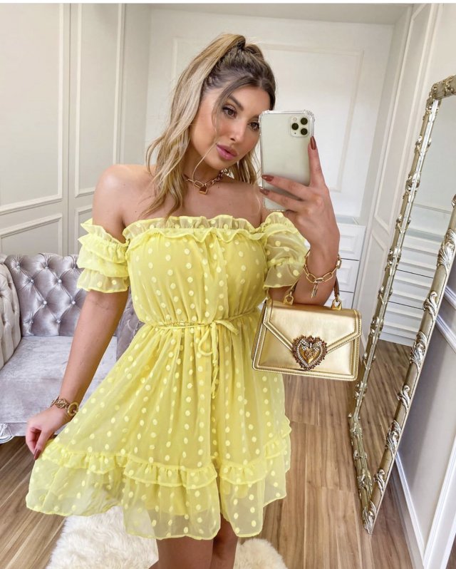 Vestido ombro a ombro 