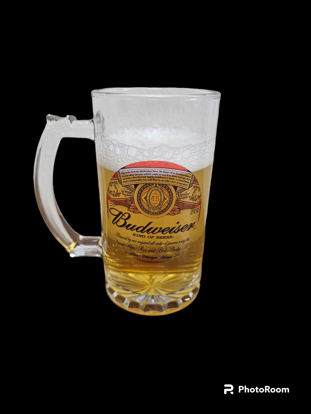 CANECA DE VIDRO 480ML BUD REF 1844