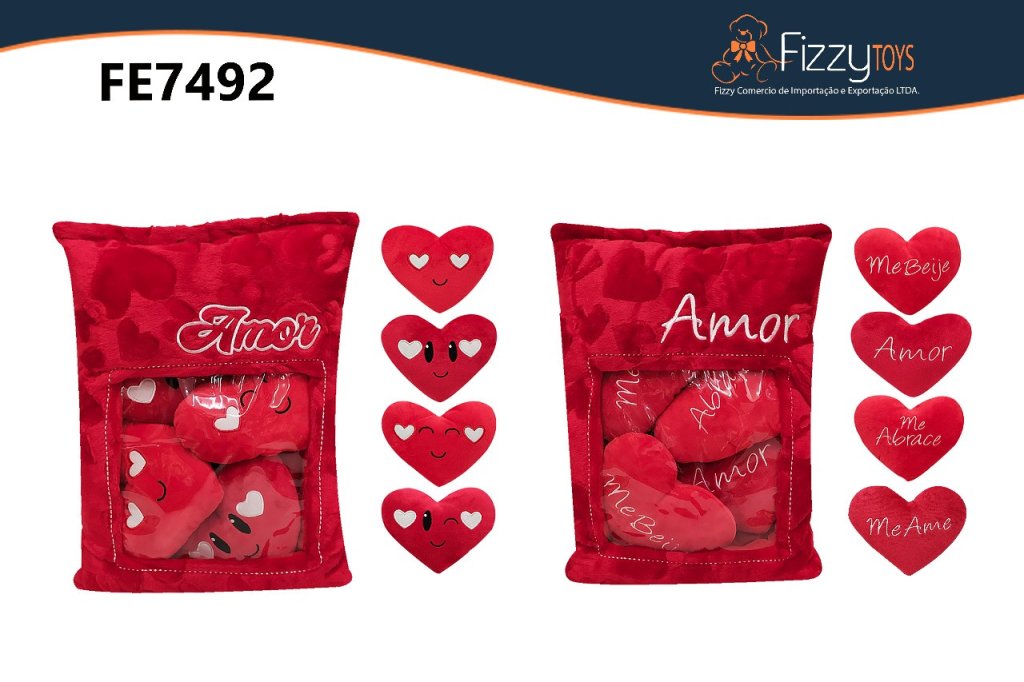 FE7492 ALMOFADA CORAÇÕES 46CM