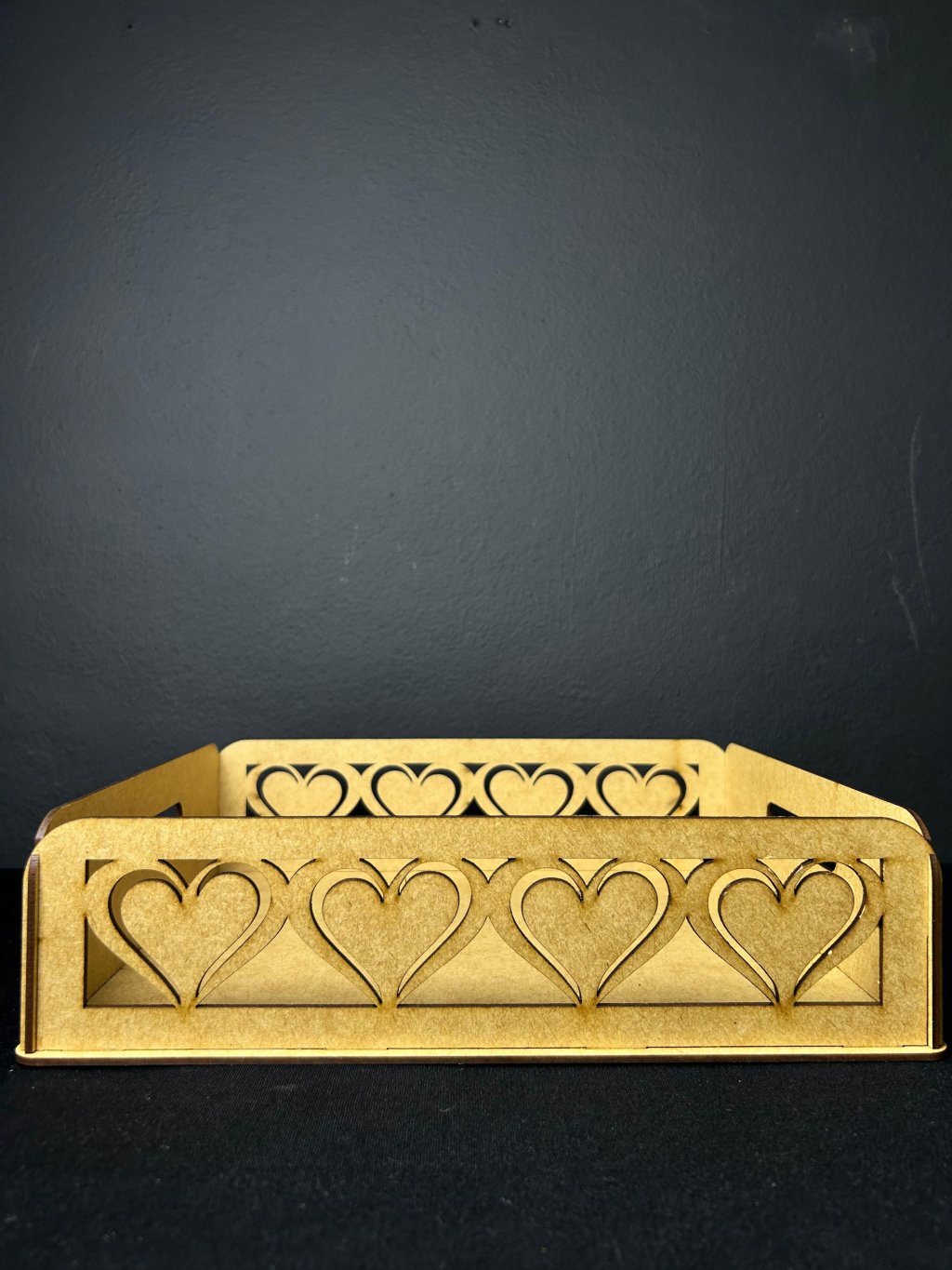 MDF BANDEJA LASR CORACAO REF 2927 TAMANHO 30X25X7,5
