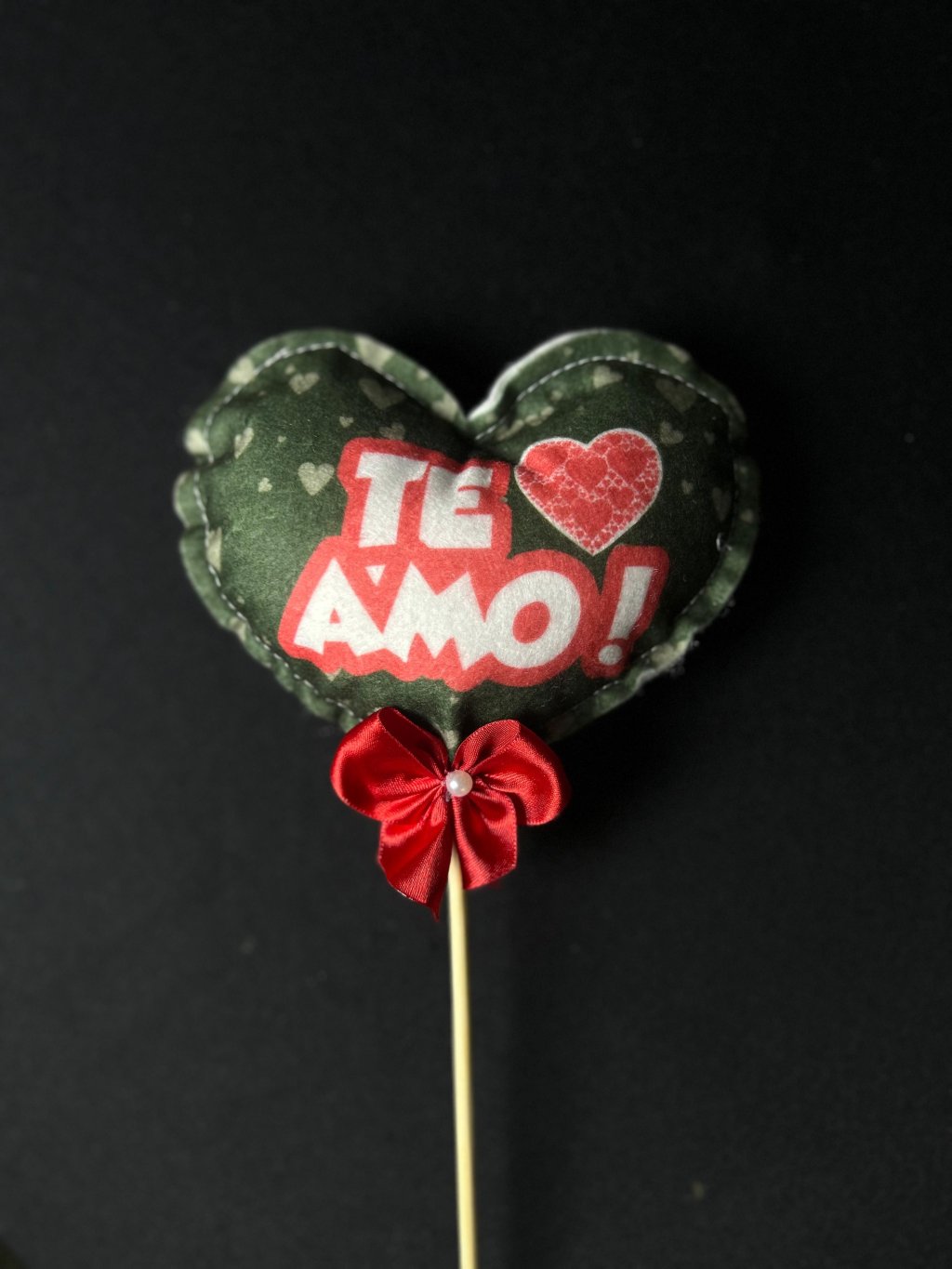 PICK PELUCIA FELTRO TE AMO PRETOREF 2559