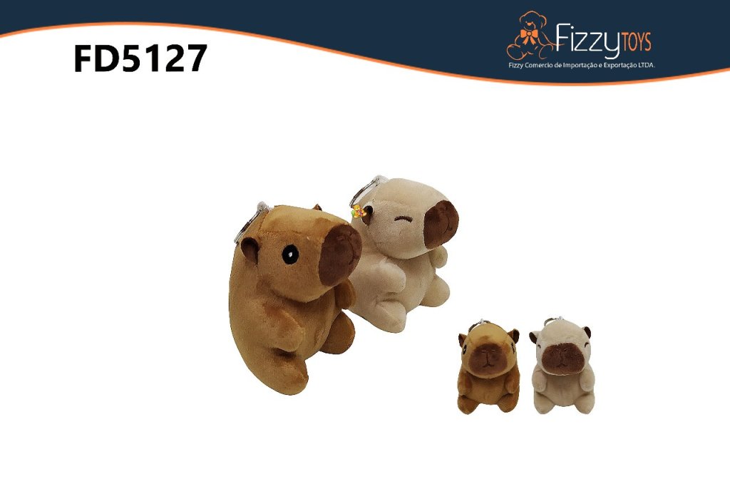 FD5127 CHAVEIRO CAPIVARA 10CM PACOTE COM 12 UNIDADES