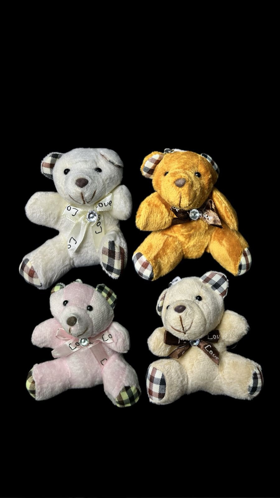 CHAVEIRO URSO XADREZ SIMPLES REF 2568 C/ 12 UNIDADES VARIADOS