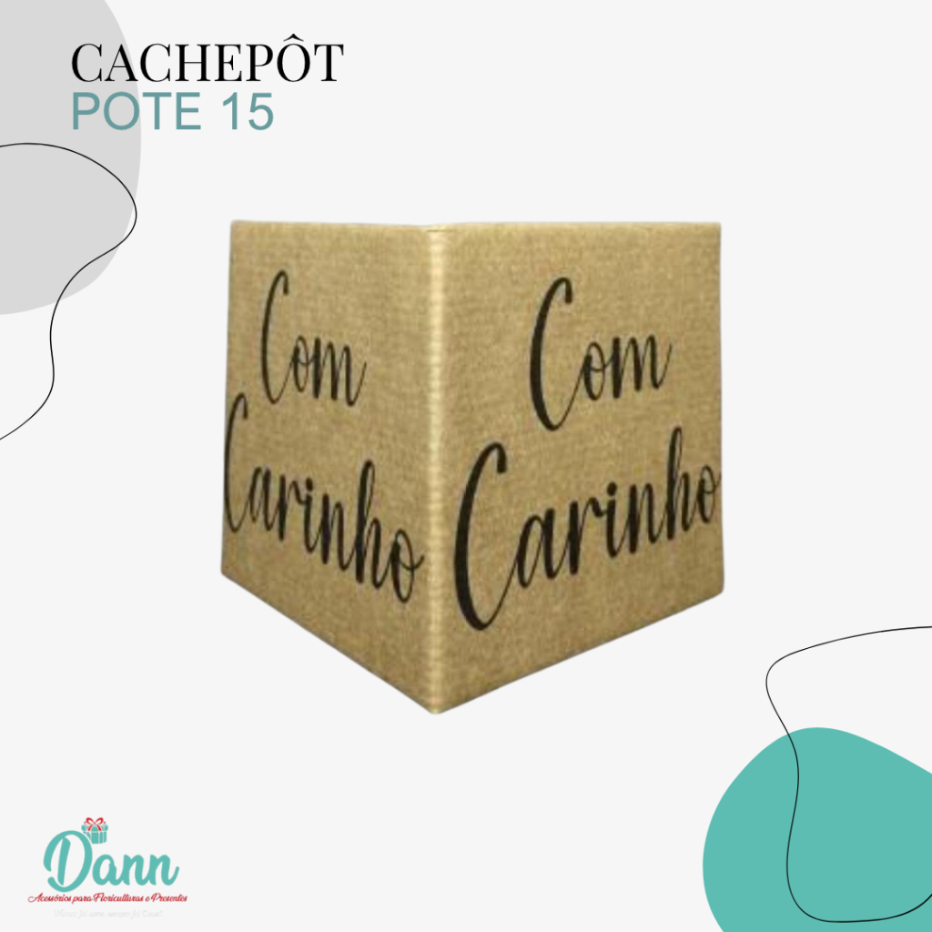 CACHEPO PAPER POTE 15 KRAFT COM CARINHO QUAD COM C/10 REF REF 2966