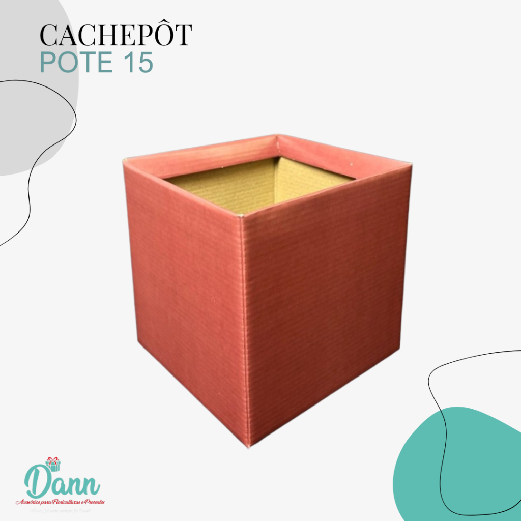 CACHEPO PAPER POTE 15 QUADRADO GOIABA C/10 REF 2137