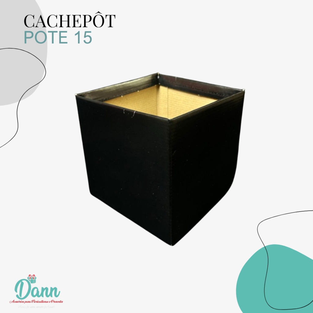 CACHEPO PAPER POTE 15 QUADRADO PRETO C/10 REF 1985