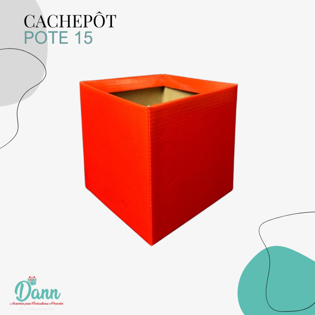 CACHEPO PAPER POTE 15 VERMELHO QUADRADO C/10 REF 1986