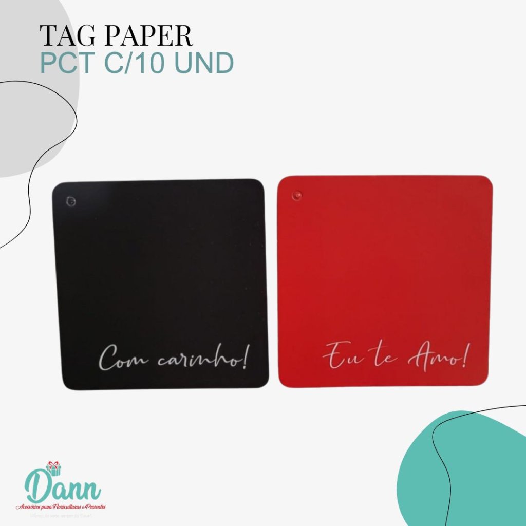 TAG PAPER QUADRADO C/10 REF 2537