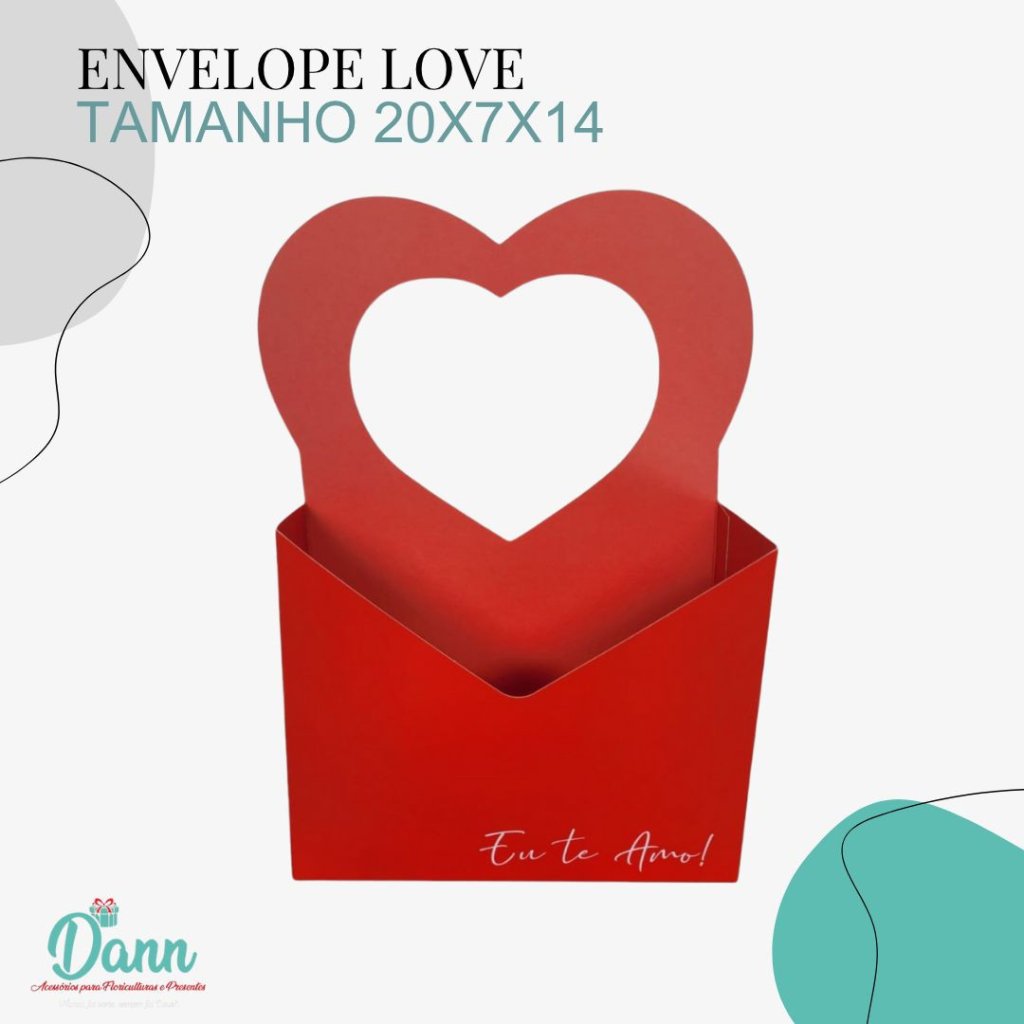 ENVELOPE LOVE PAPER VERMELHO  REF 1723