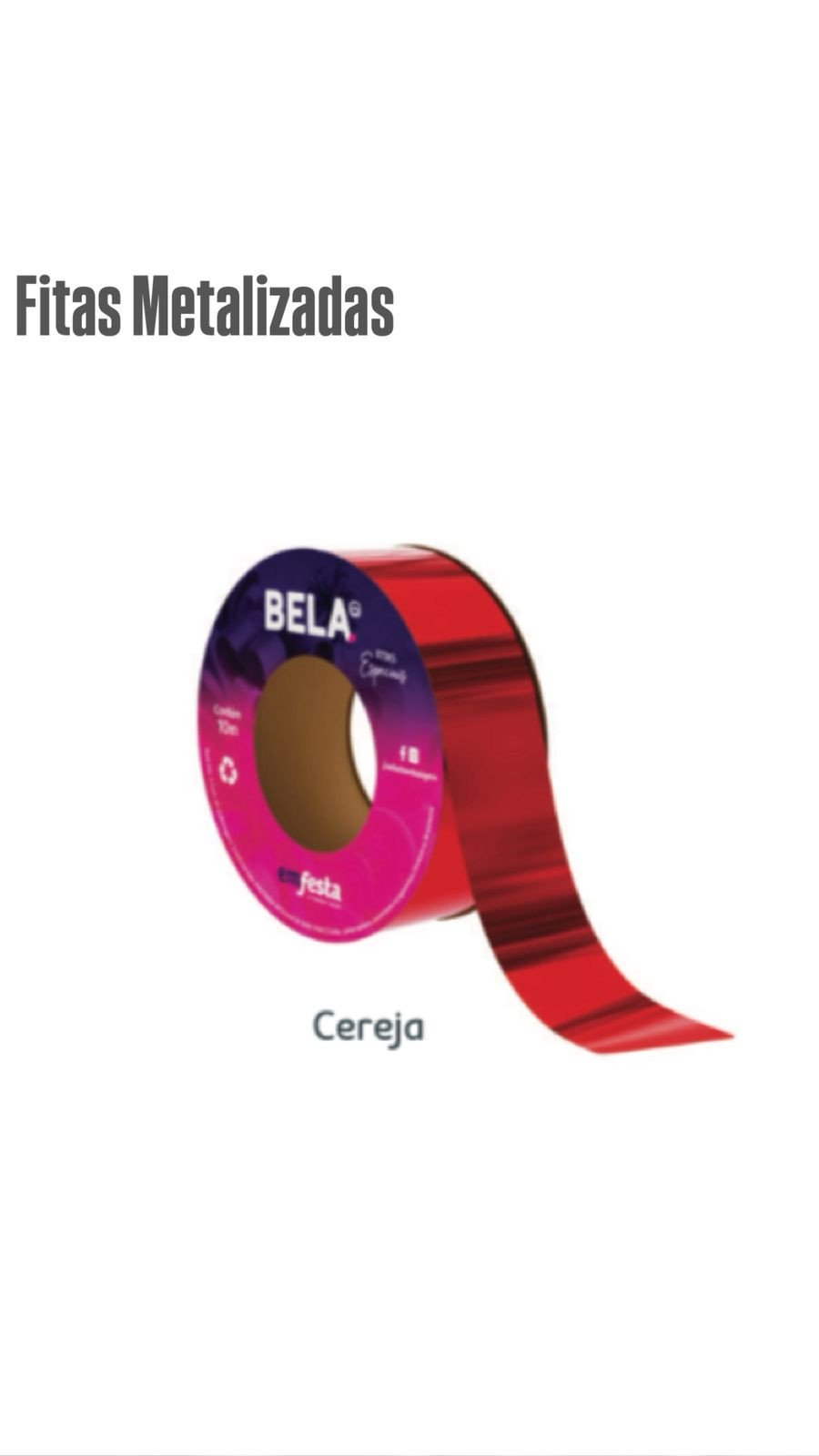 ROLO FITA TEXTURA 30MMX10MTS CEREJA REF 3380
