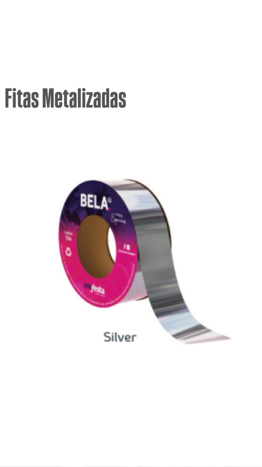 ROLO FITA TEXTURA 30MMX10MTS SILVER REF 3384