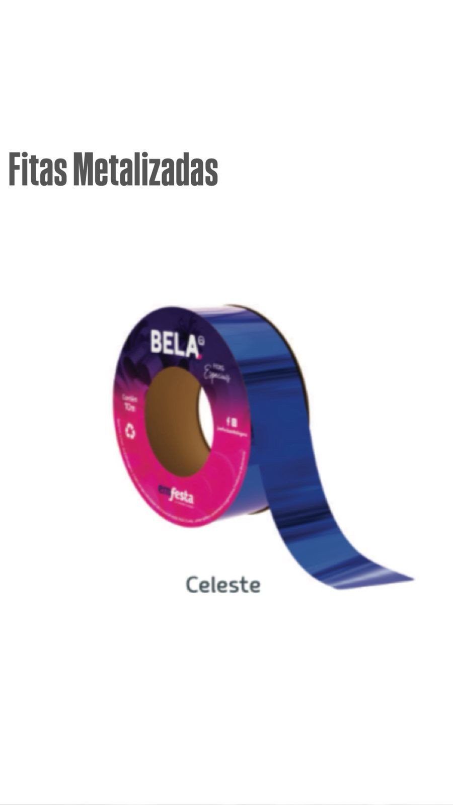 ROLO FITA TEXTURA 30MMX10MTS CELESTE REF 3383