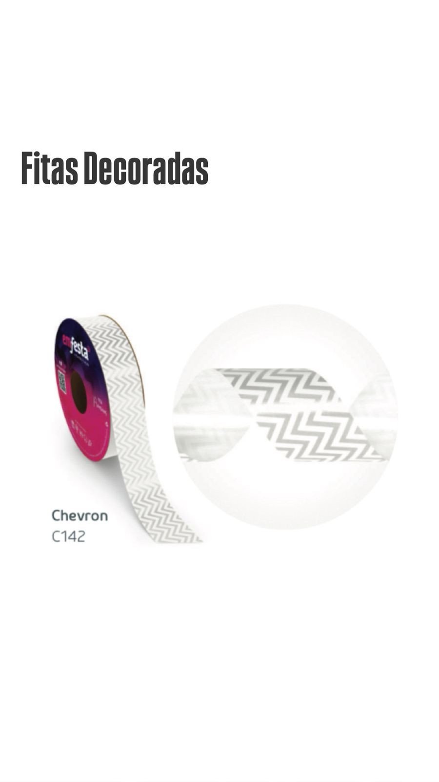 FITA DEC 30MMX100MTS C142 CRISTALLE CHEVRON REF 3413