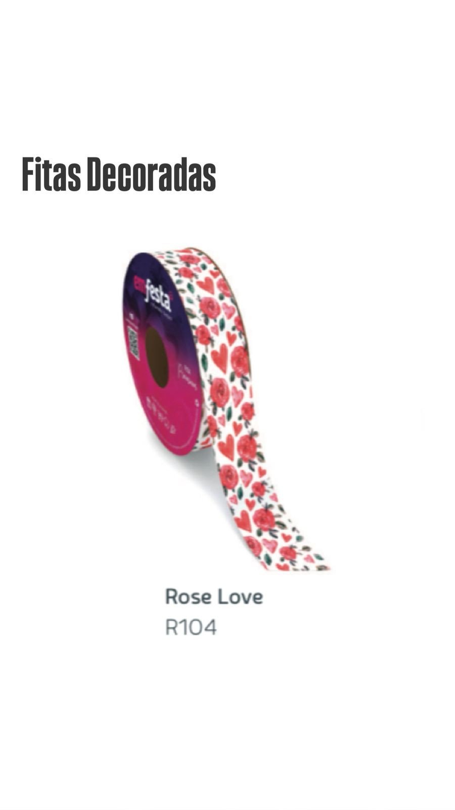 FITA DEC 30MMX100MTS R104 ROSE LOVE REF 3404