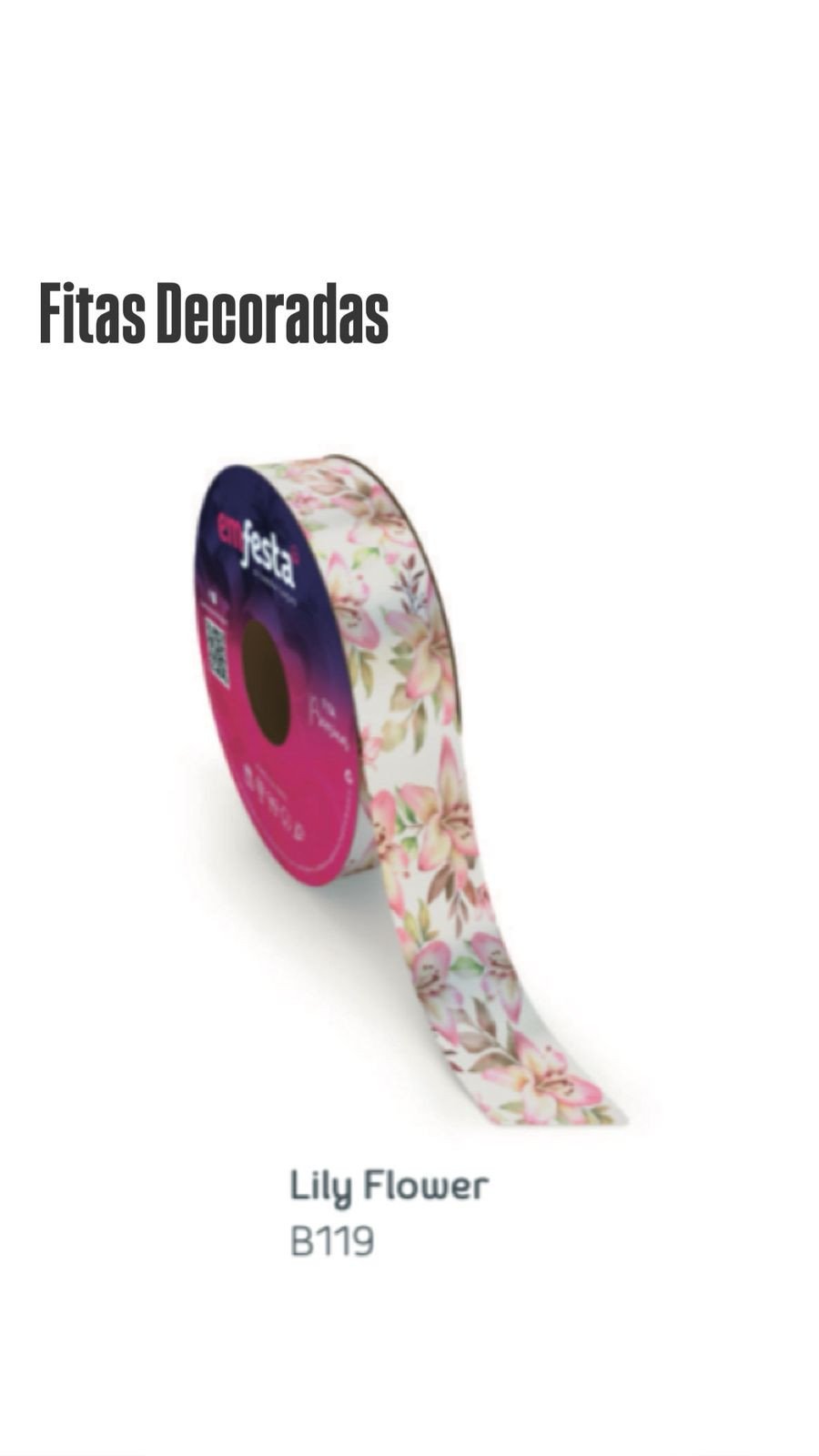 FITA DEC 30MMX100MTS B119 LILY FLOWER REF 3409