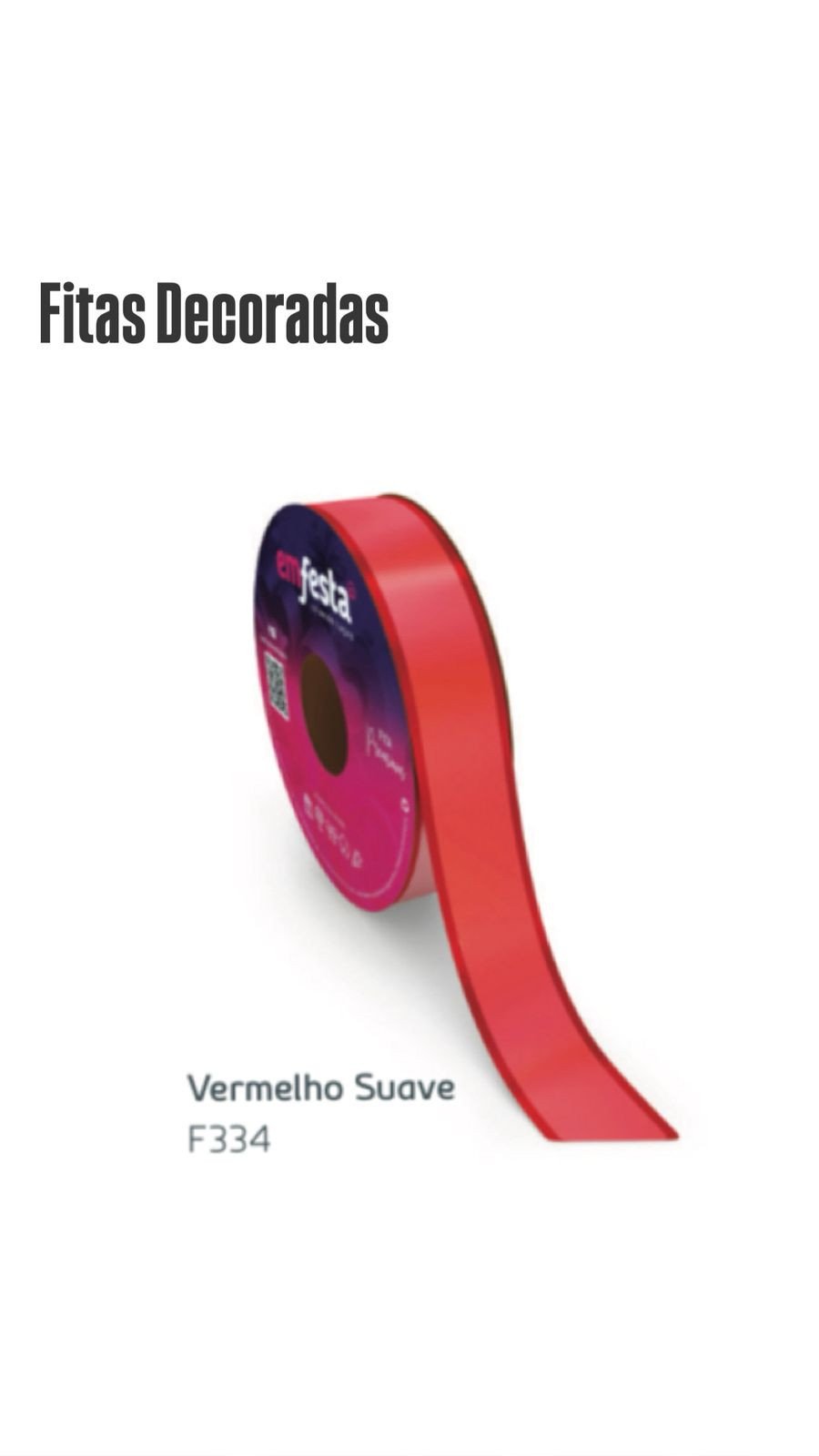 FITA DEC 30MMX100MTS F334 VERMELHO SUAVE REF 3419