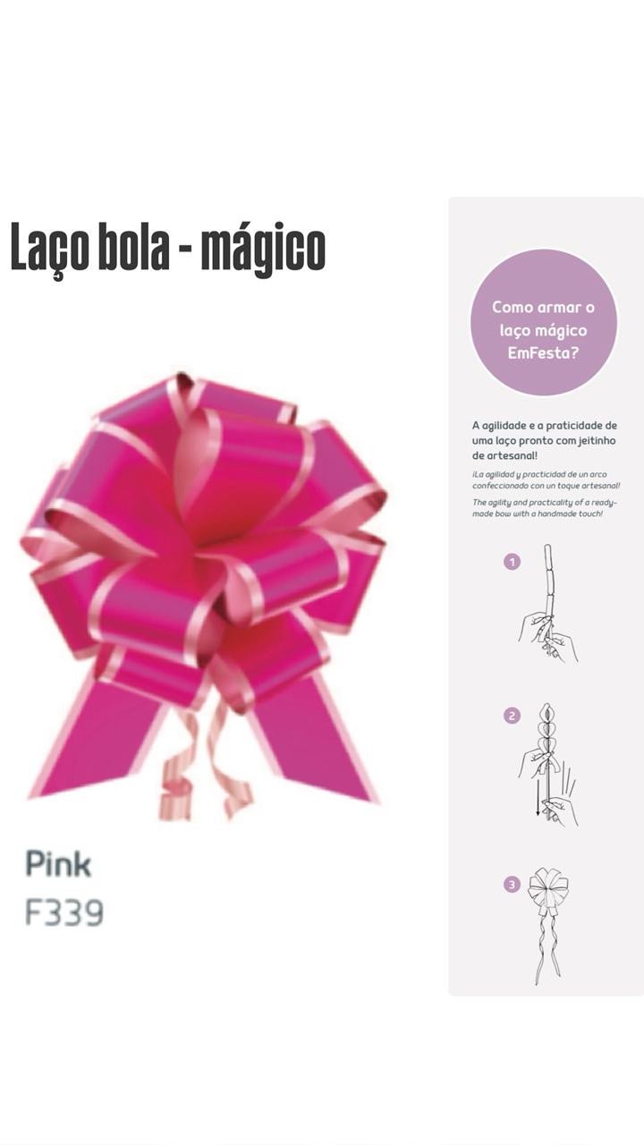 LAÇO M BOLA C/10 F339 PINK REF 3440