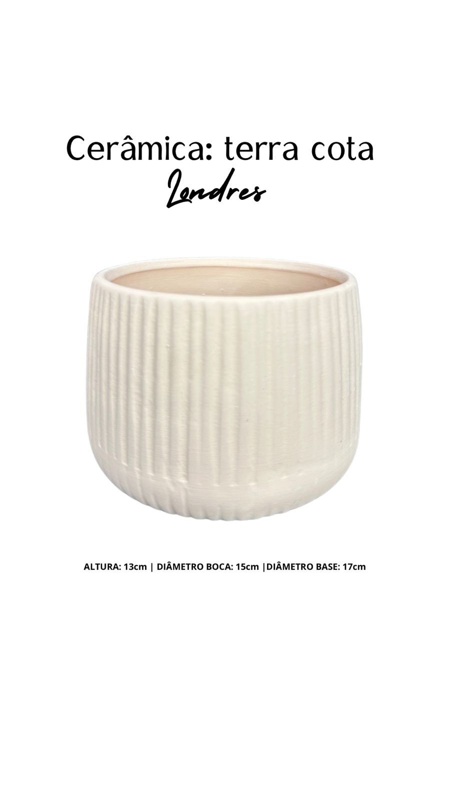 VASO CERAMICA ORQUIDEA LONDRES TERRACOTA REF 3444