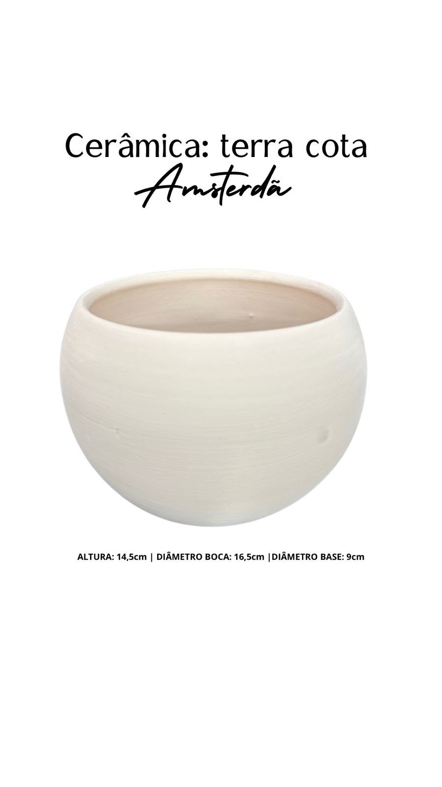 VASO CERAMICA ORQUIDEA AMSTERDA TERRACOTA REF 3443