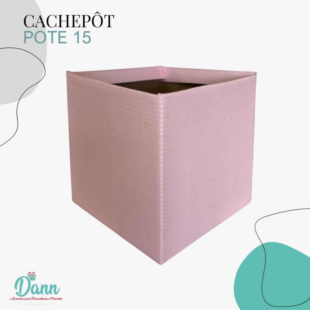 CACHEPO PAPER POTE 15 QUADRADO ROSA LIRIS C/10 REF 3310