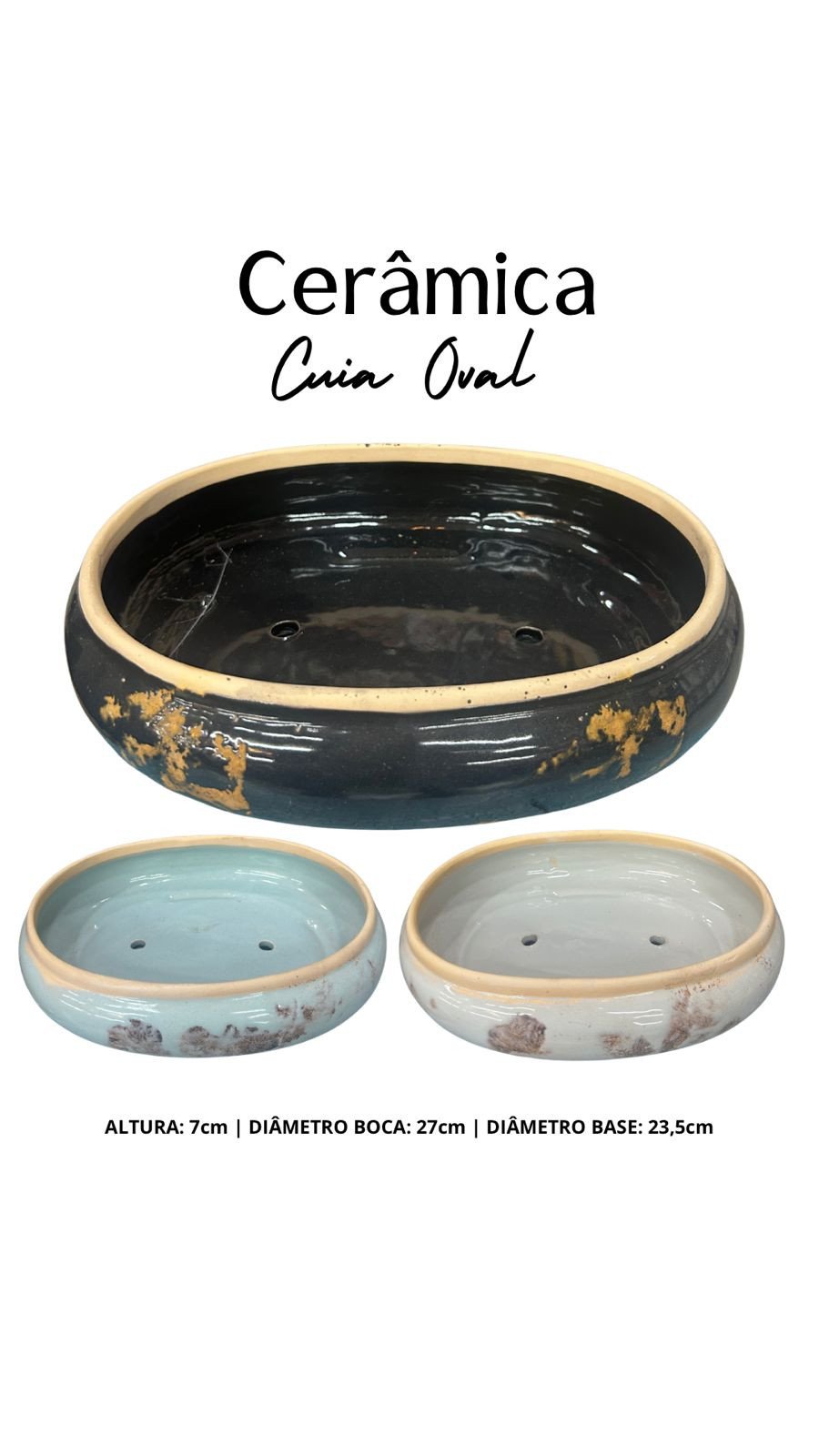 CACHEPO CERAMICA CUIA OVAL REF 3350