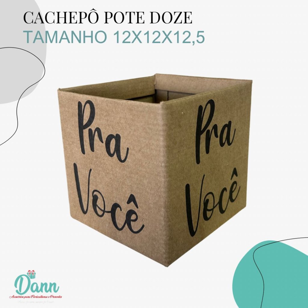 CACHEPO PAPER POTE 12 KRAFT PRA VOCÊ REF 2143 QUAD PCT C/10