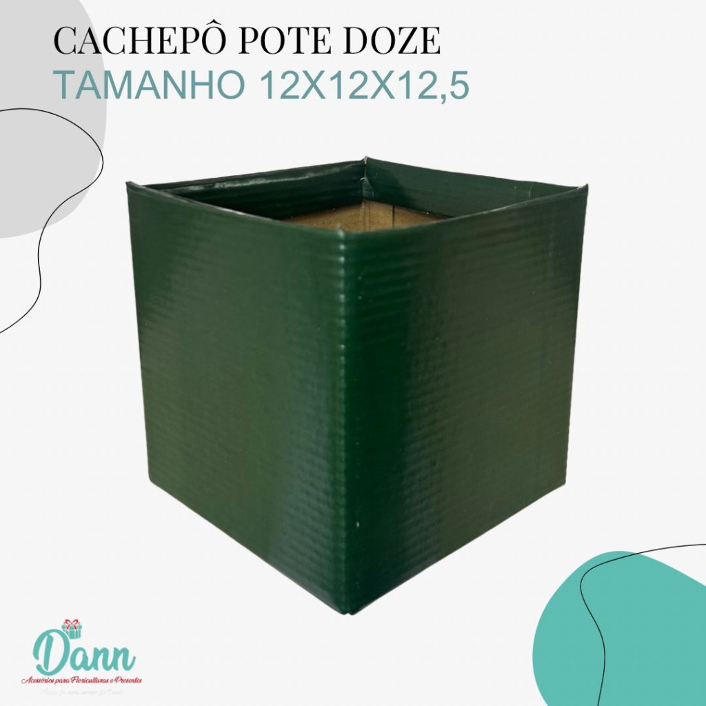 CACHEPO PAPER POTE 12 VERDE MUSGO  QUAD C/10 REF 1771