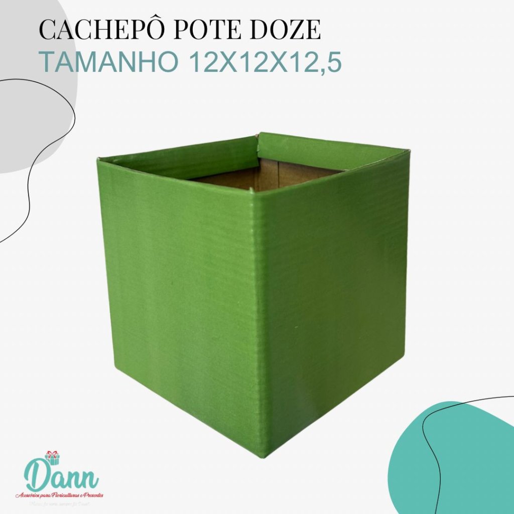 CACHEPO PAPER POTE 12 QUAD VERDE OLIVA C/10  REF 3288