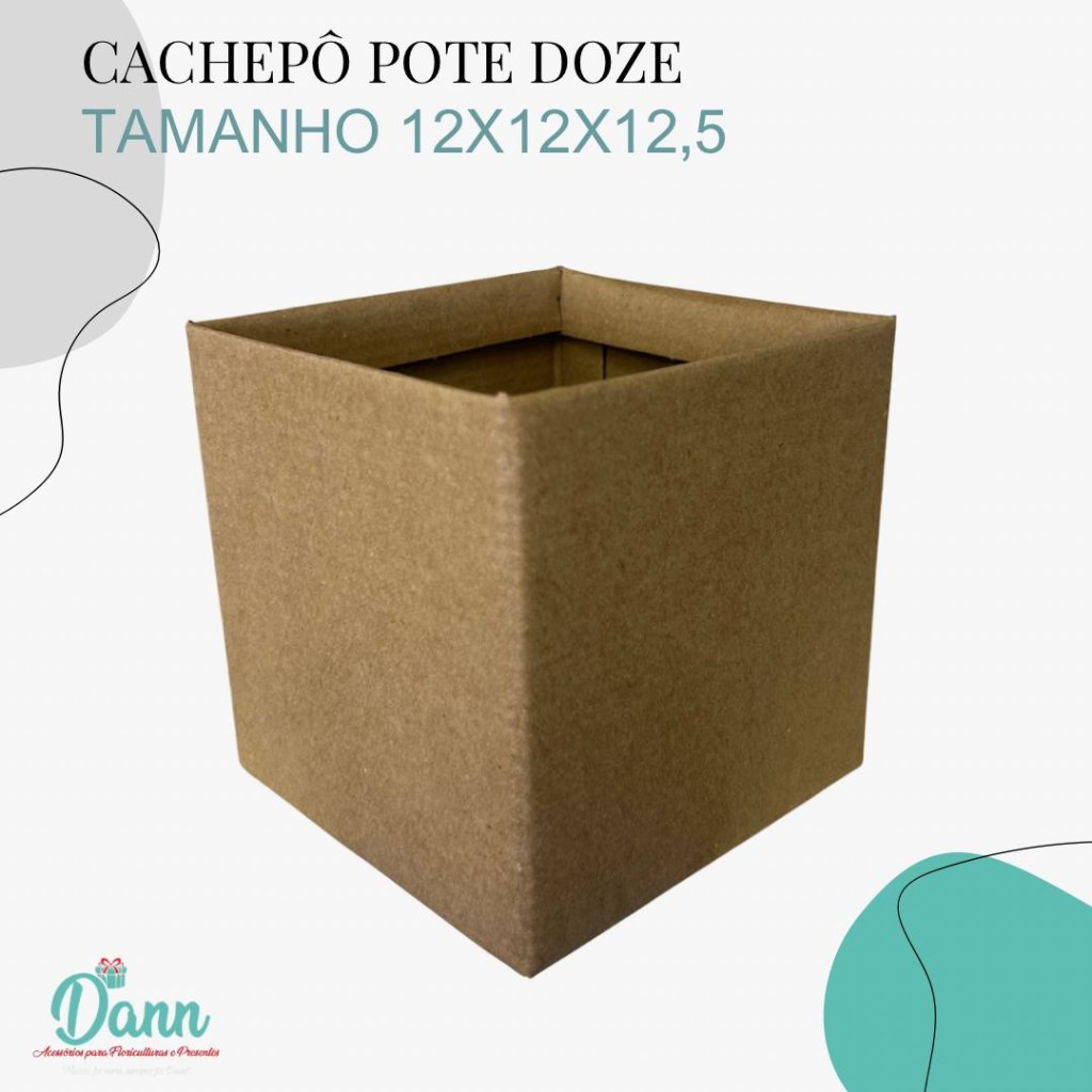 CACHEPO PAPER POTE 12 KRAFT LISO  QUAD PCT C/10 REF 1550