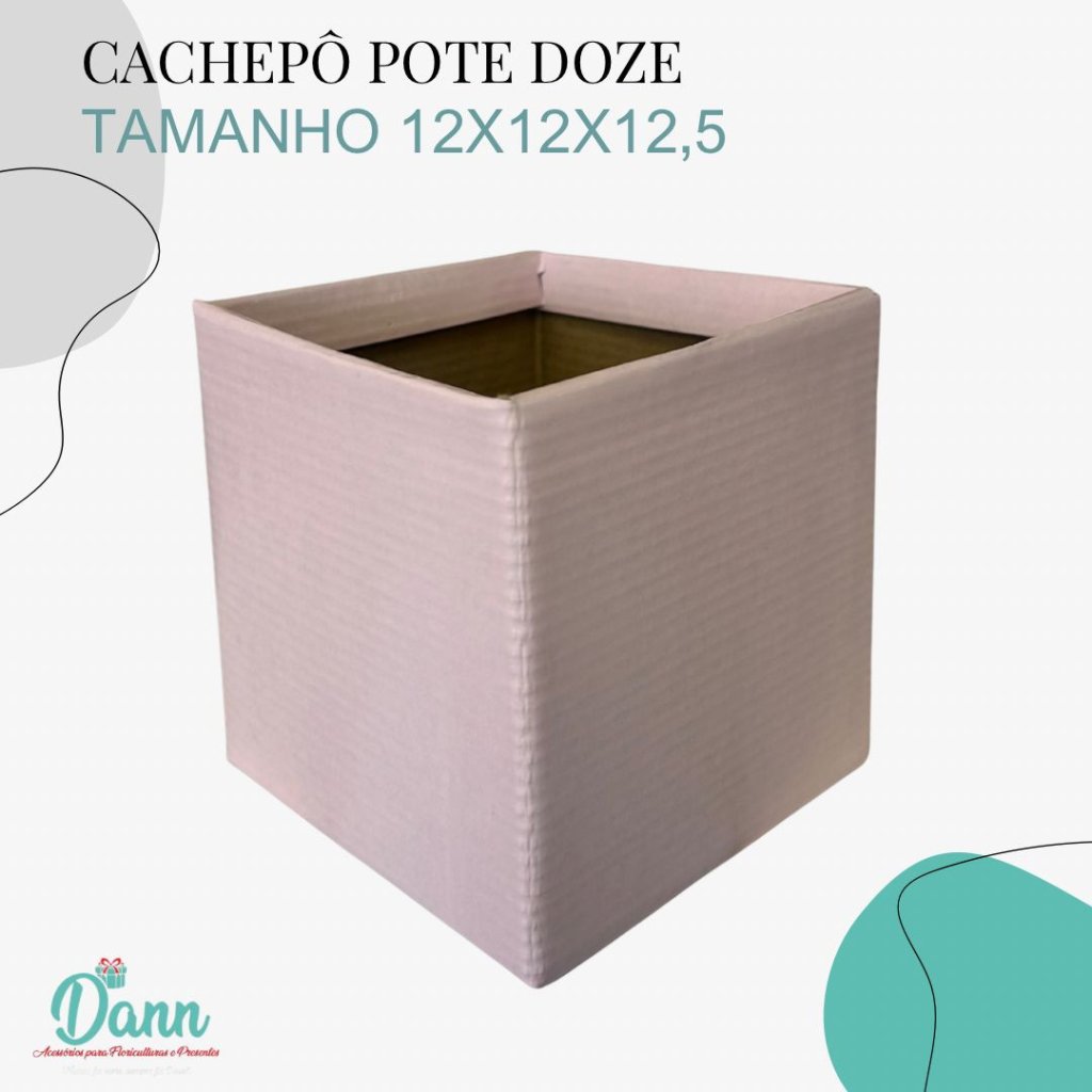 CACHEPO PAPER POTE 12 QUAD ROSA LIRIS C/10  REF 3292