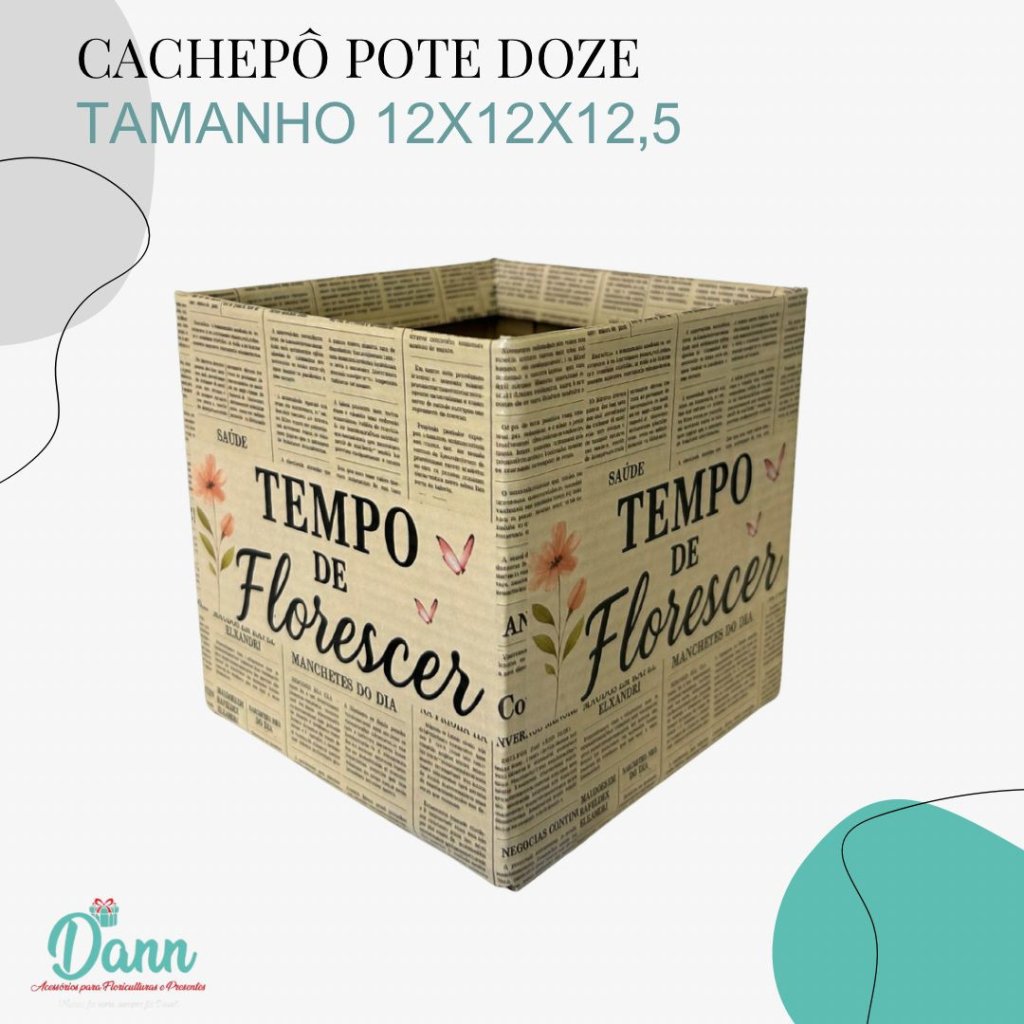 CACHEPO PAPER POTE 12 QUAD KRAFT MOISES C/10  REF 3287