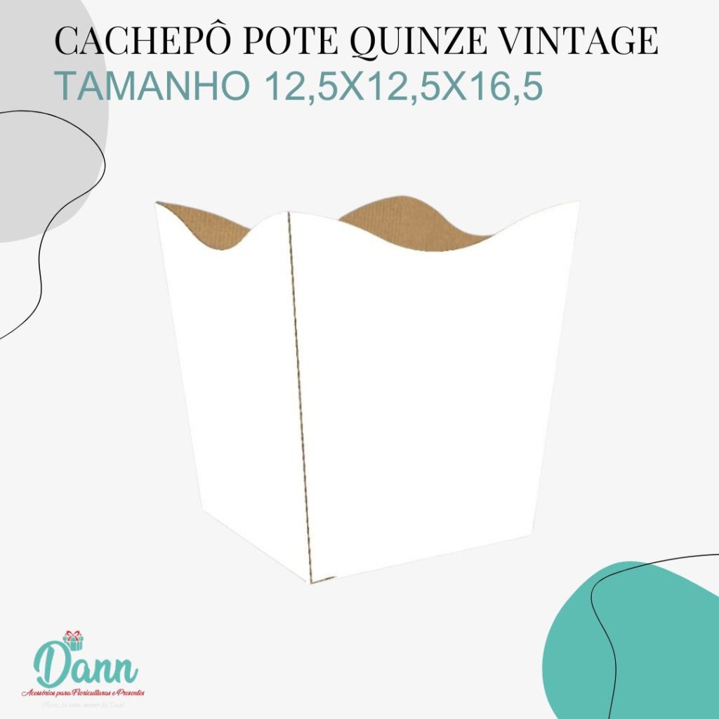 CACHEPO PAPER VINTAGE POTE 15 BRANCO REF 1554