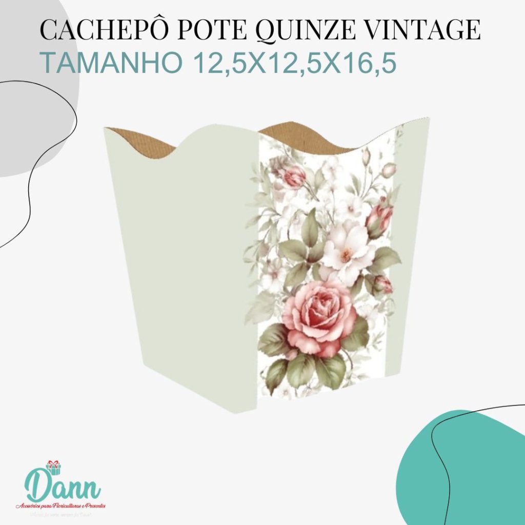CACHEPO PAPER VINTAGE POTE 15 MIRTES C/10  REF 3569