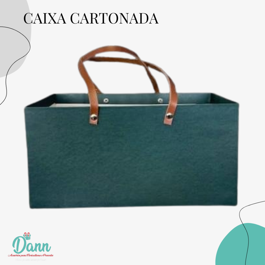 BOX SACOLA RETANGULAR ALÇA COURO  VERDE MUSGO 28X14 REF 1364