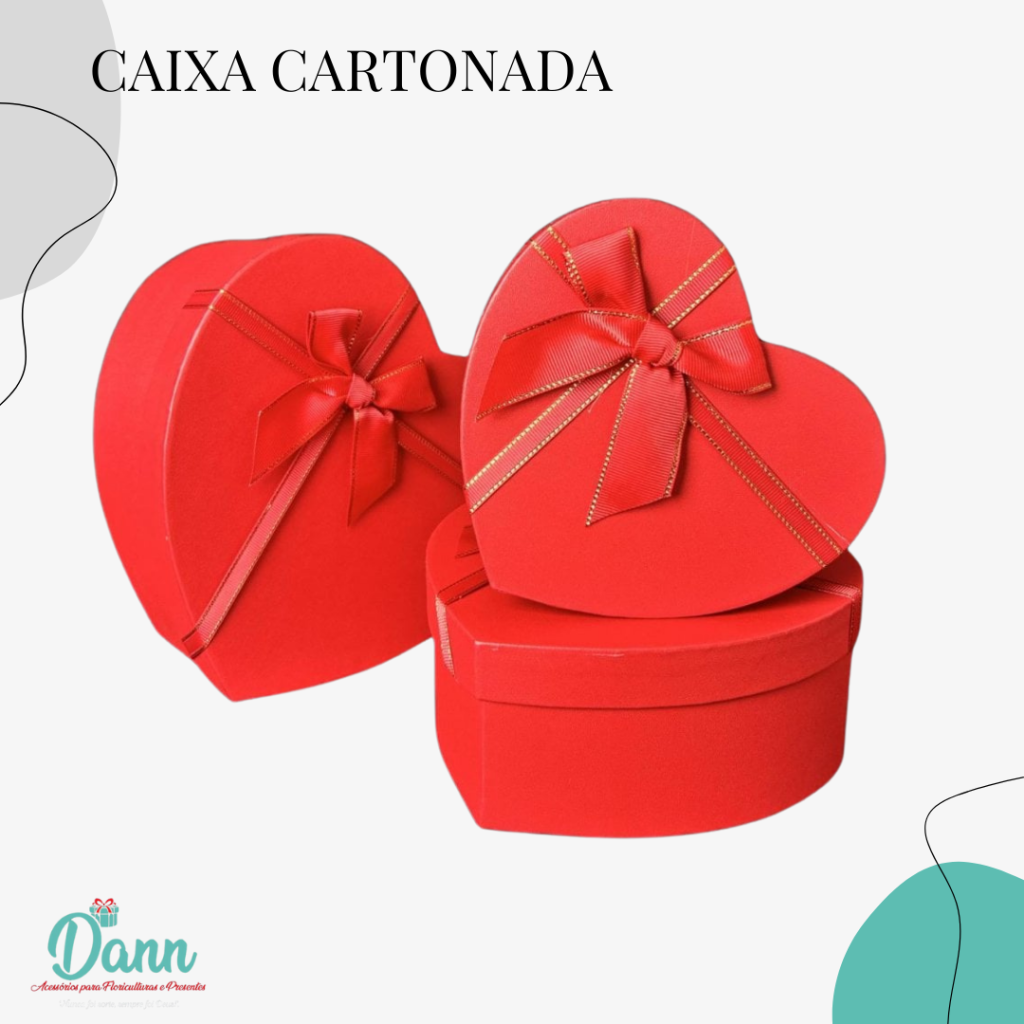 BOX CORACAO KIT C/3 VERMELHO REF 3542