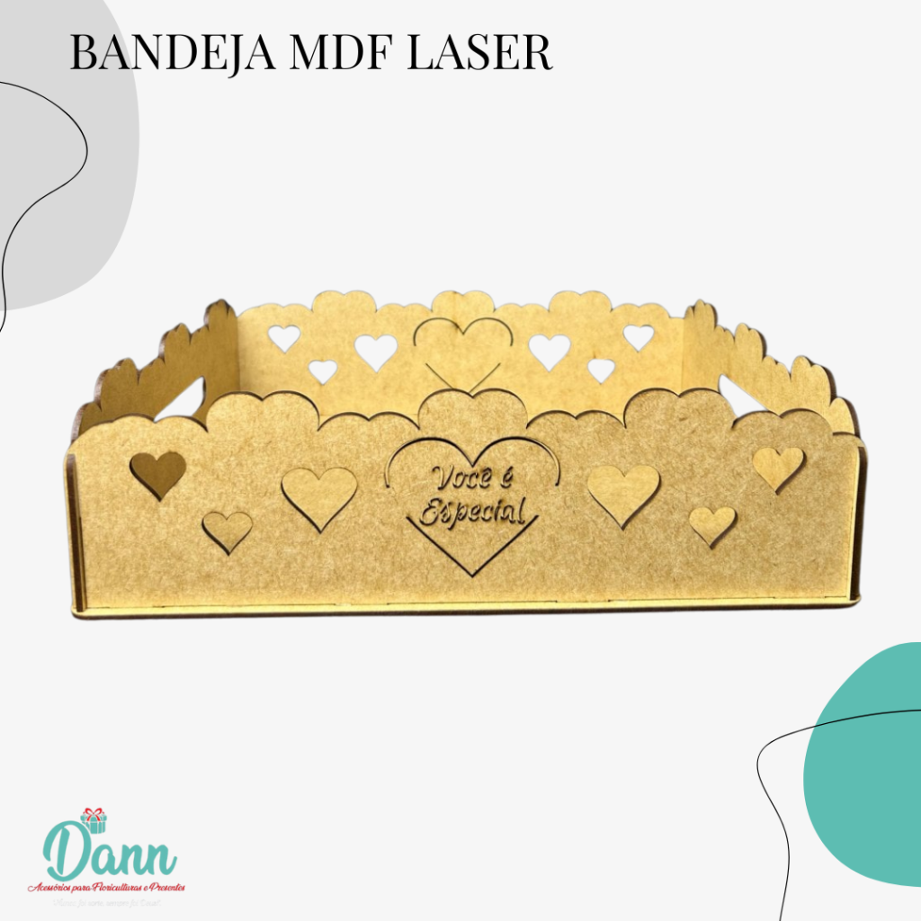 MDF BANDEJA LASR VOCE ESPECIAL REF 2925 TAMANHO 30X25X8,5