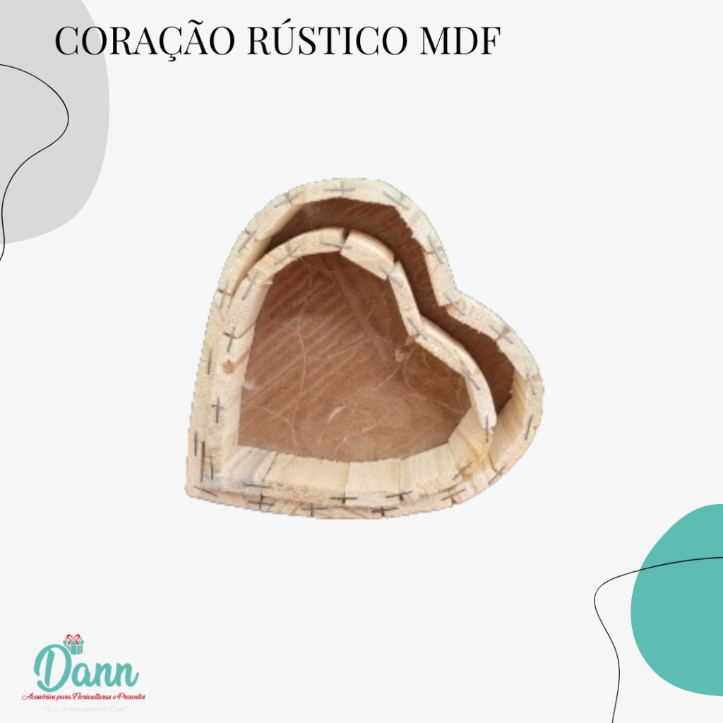 CORAÇÃO RUSTICO MDF 