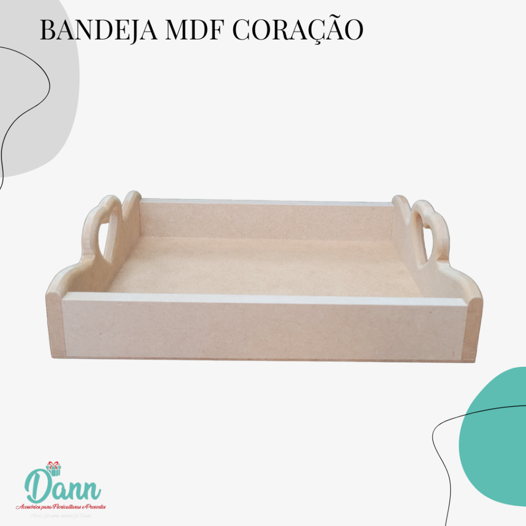 MDF BANDEJA 1 CORACAO REF 1242 TAMAMHO 26X18