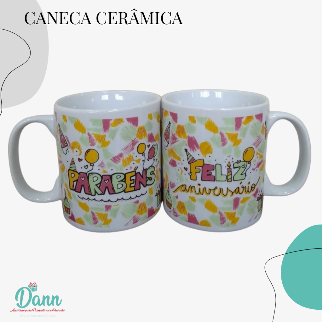CANECA DE CERÂMICA REF D66  320 ML