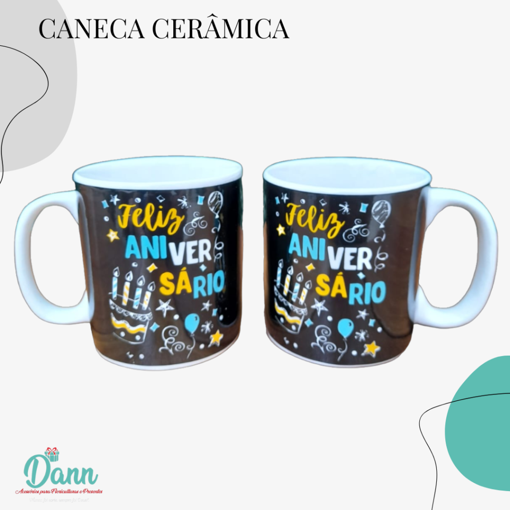 CANECA CERÂMICA REF D20 320ML