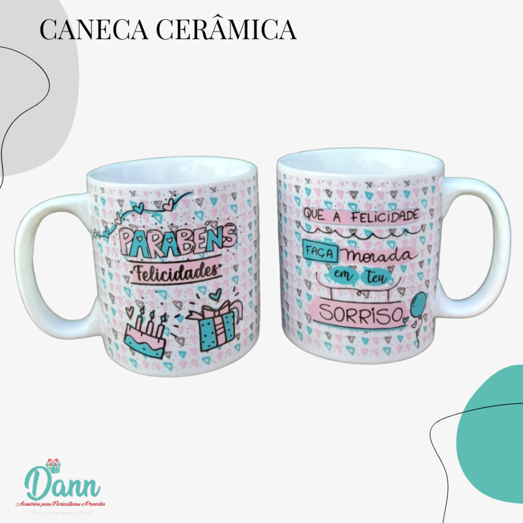 CANECA CERÂMICA REF D6 320ML